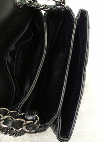 Chanel Accordion Flap Mini Lamb Black SHW #18