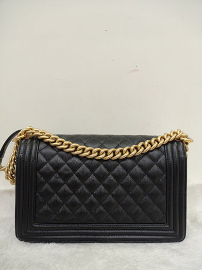 Chanel Boy 25 Caviar Black GHW #30