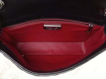 Chanel Medium Westminster Pearl Flap Lamb Black SHW #21