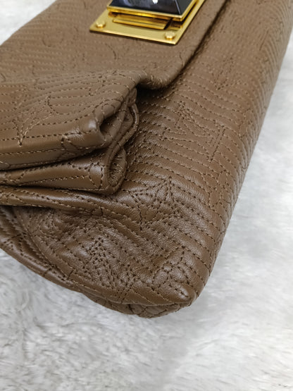 LV Altair Clutch Monogram Jacquard Brown 2012