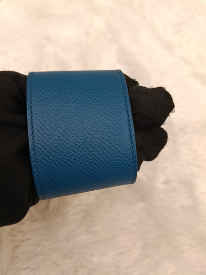 *NEW* Hermes Kelly Dog Extreme Epsom Bleu Izmir GHW #T size S