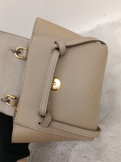 Celine Pico Belt Grained Light Taupe GHW 2020
