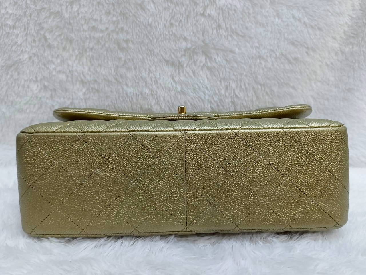 Chanel Jumbo Caviar Gold GHW DF #21