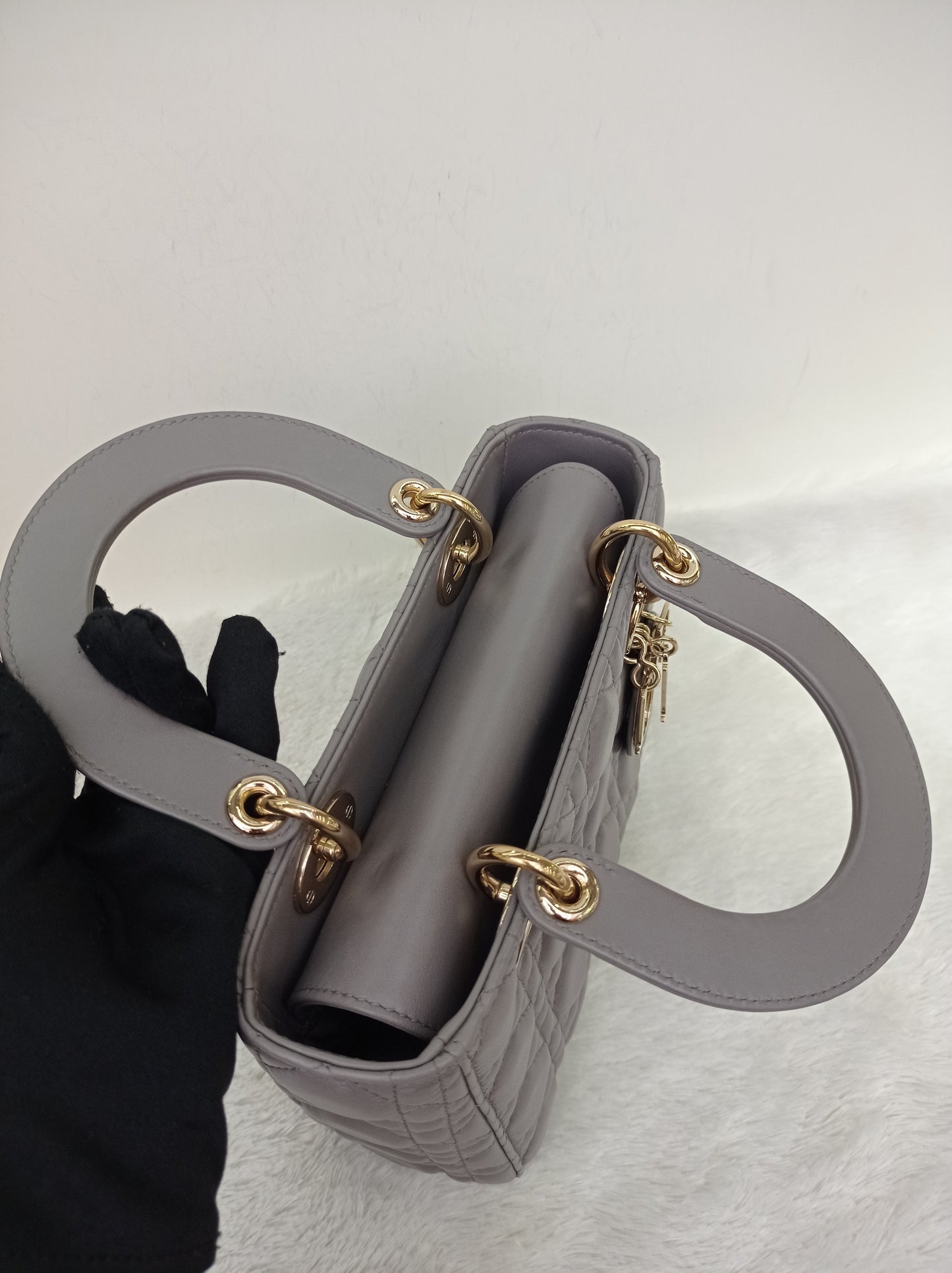 Lady Dior Small Lamb Grey GHW 2019