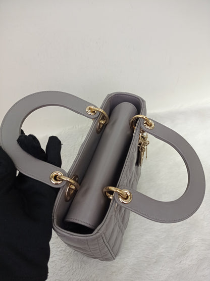 Lady Dior Small Lamb Grey GHW 2019