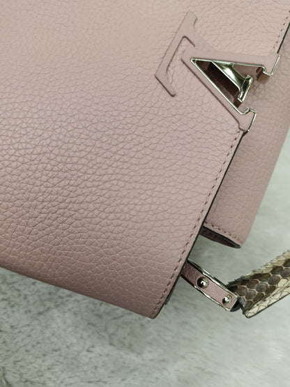 LV Capucines BB Taurillon Magnolia Handle Python 2016