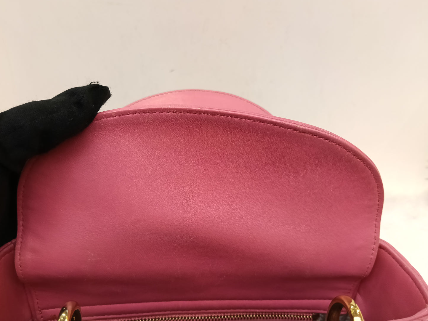 Lady Dior Small Lamb Fuchsia GHW 2018