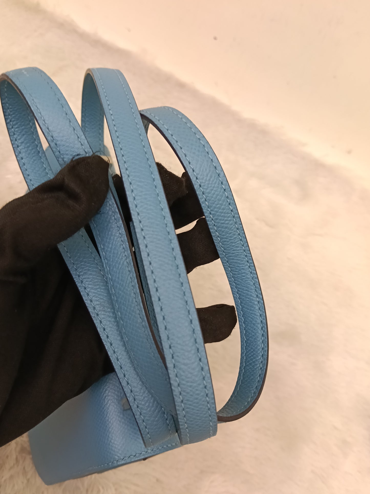 Hermes Constance 18 Epsom Bleu De Nord Rouge De Coeur Enamel PHW #Y