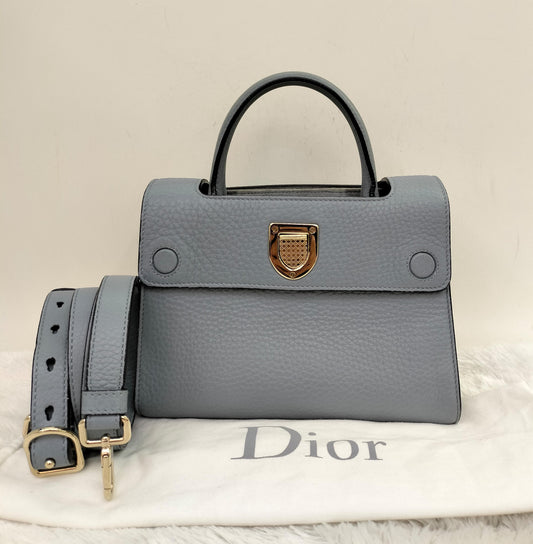 Diorever Mini Grained Blue GHW 2017