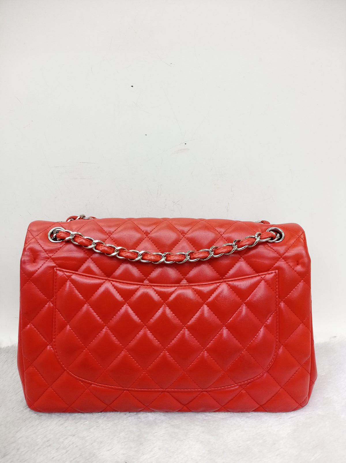 Chanel Jumbo Lamb Red SHW DF #15