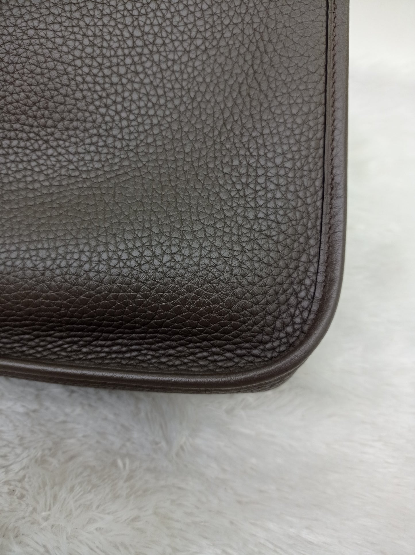 Hermes Mini Evelyne Clem Etain PHW #X