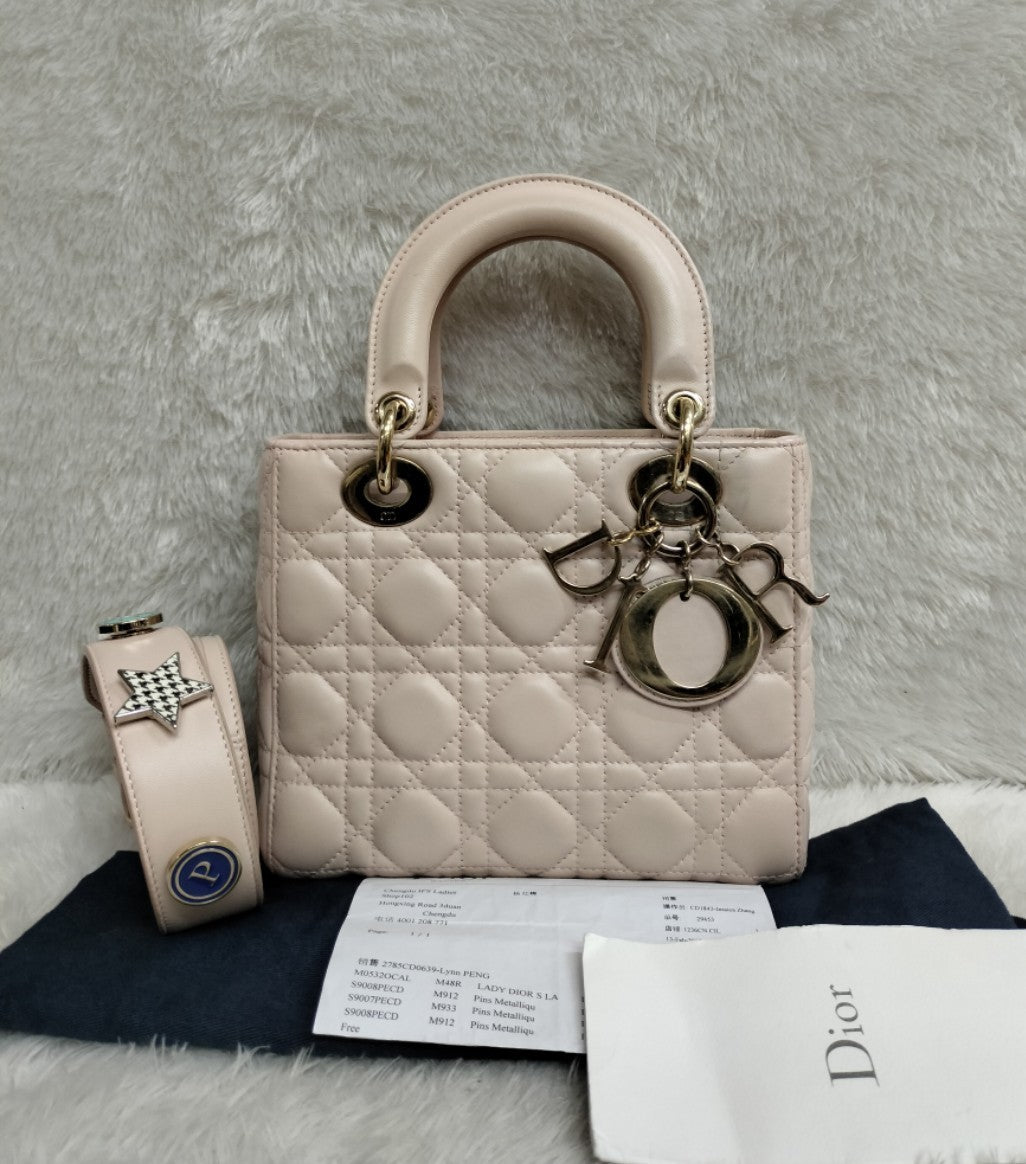 Lady Dior Small Lamb Nude GHW 2018