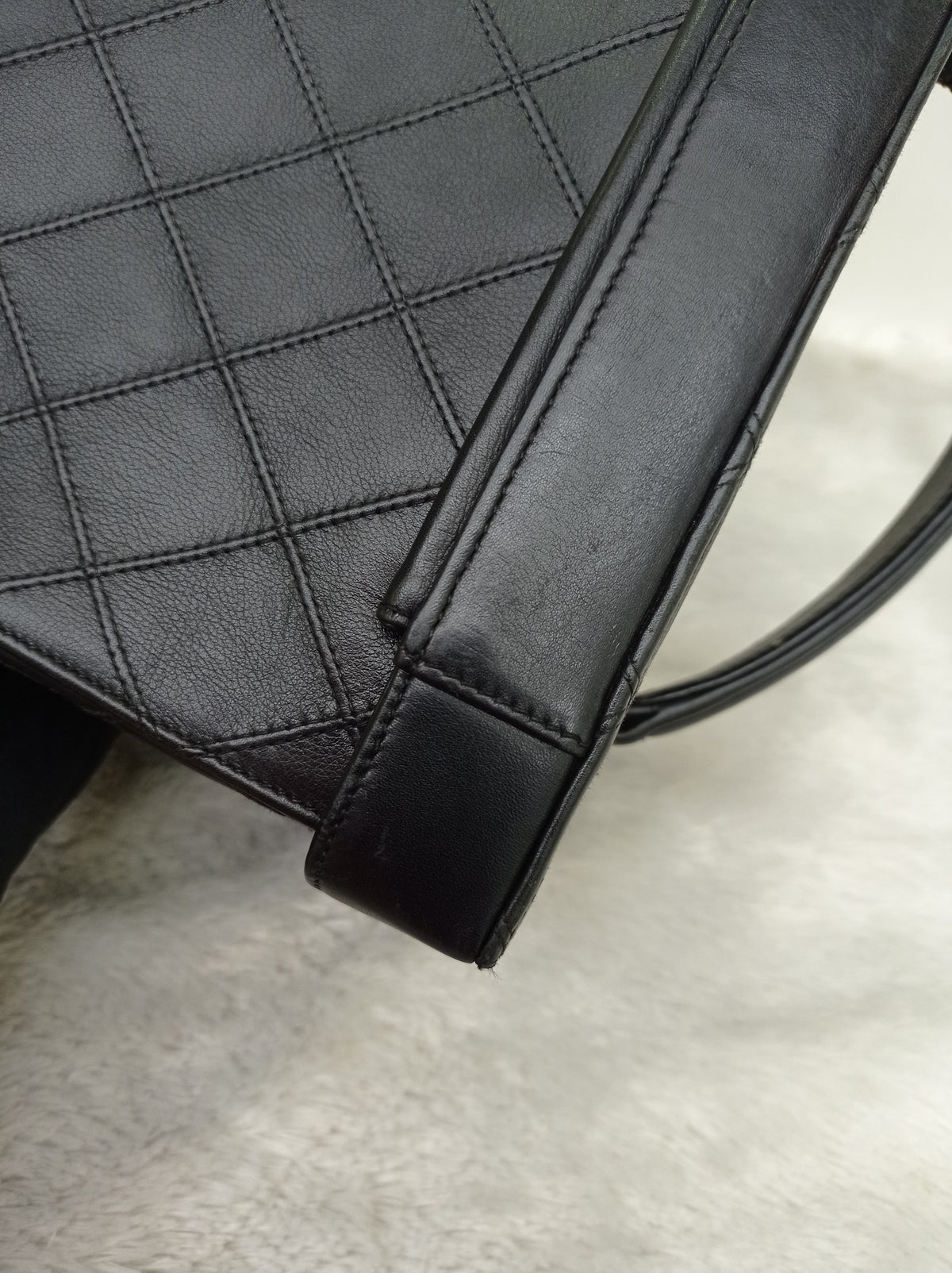 Chanel Vanity Case Box Large Lamb Black Vintage GHW #3