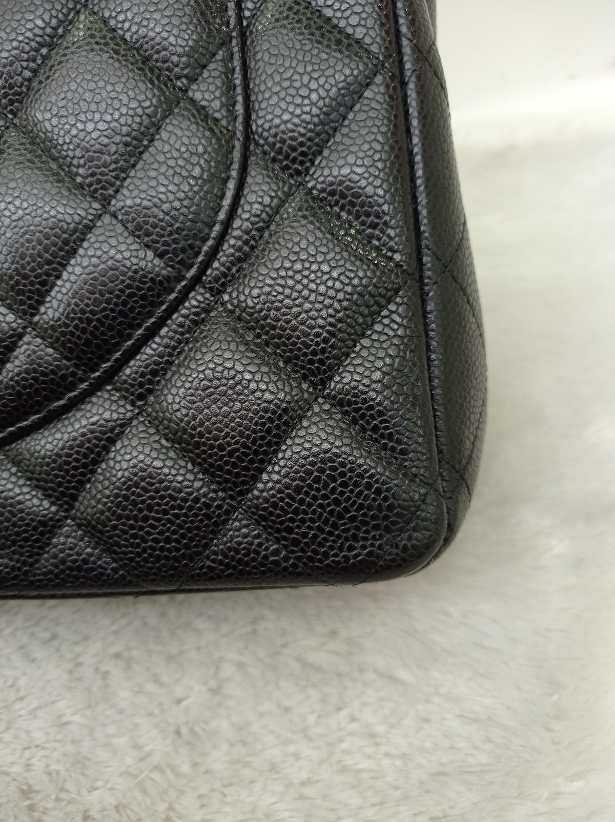 Chanel Maxi Caviar Black GHW DF #14