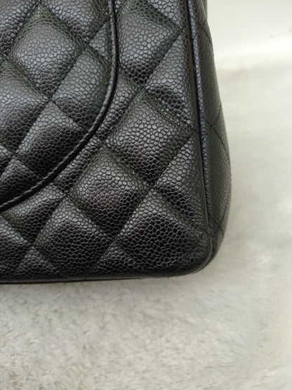 Chanel Maxi Caviar Black GHW DF #14
