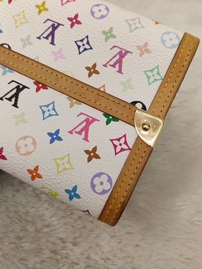 LV Porte Tresor International Wallet Monogram Multicolour White