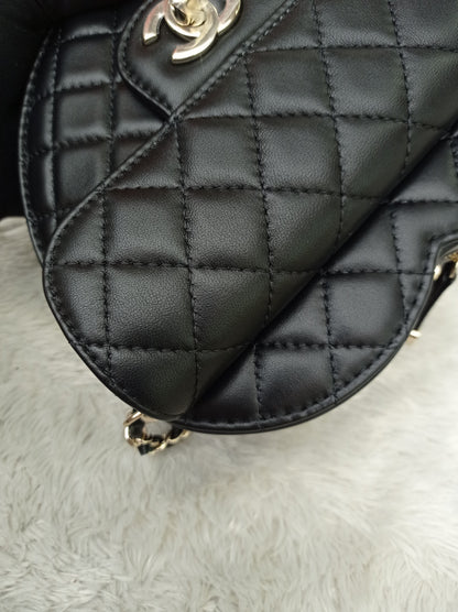 *NEW* Chanel 22S Large Heart Bag Lamb Black LGHW 2025 (CHIP)