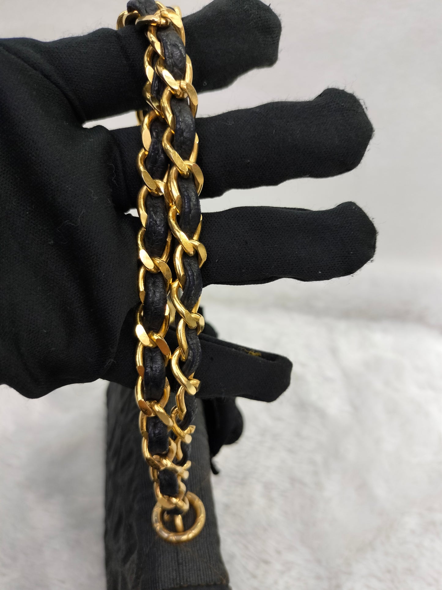 Chanel Mini Denim Flower Black Vintage GHW #1