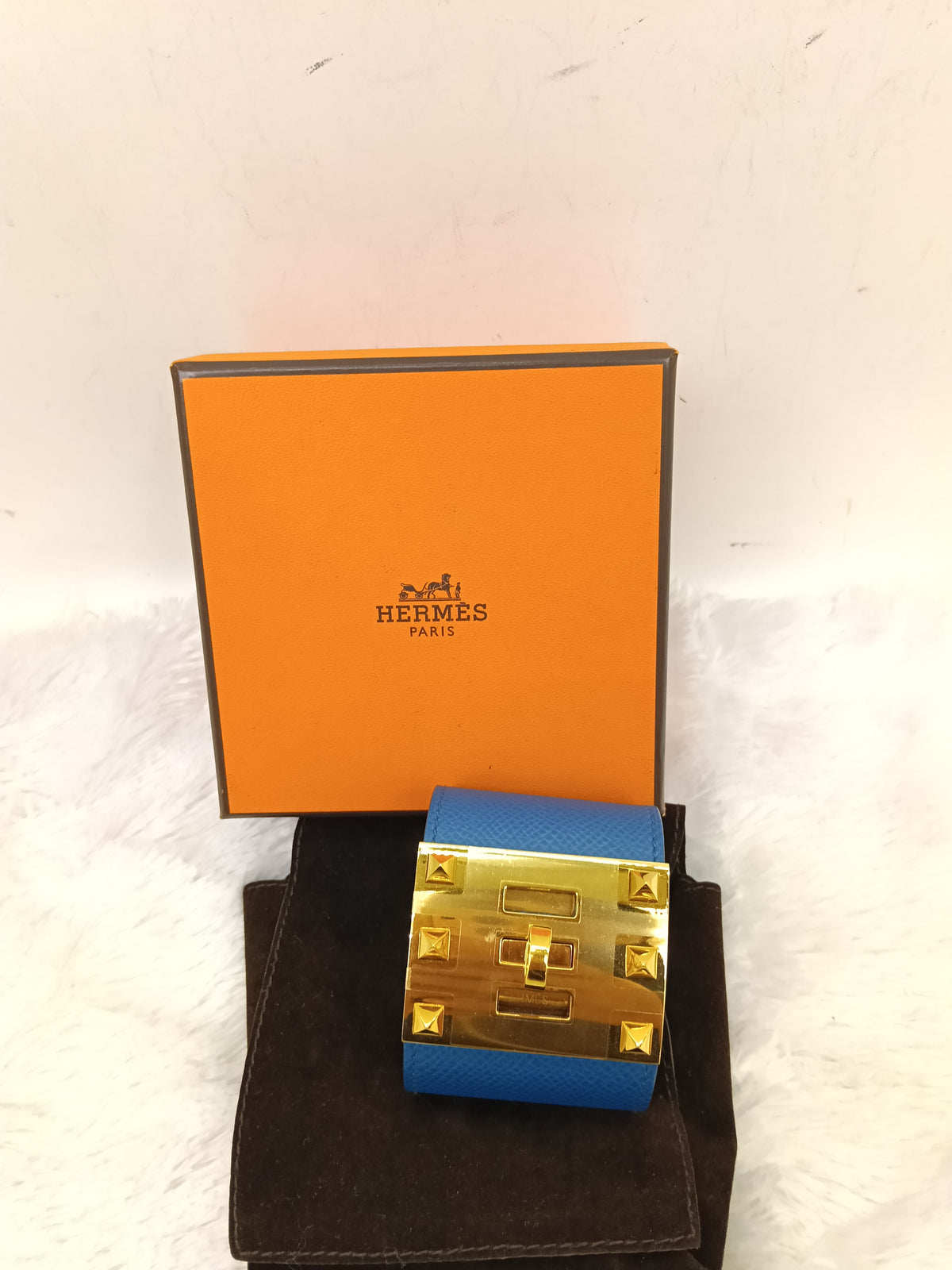 *NEW* Hermes Kelly Dog Extreme Epsom Bleu Izmir GHW #T size S