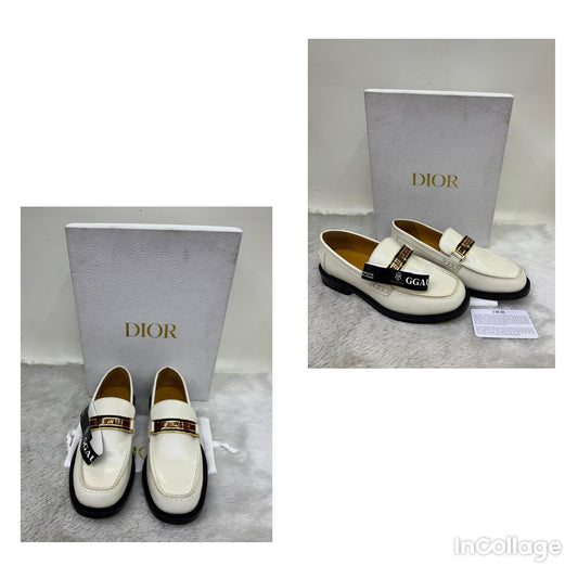*Like New* Dior Code Loafers White Size 37