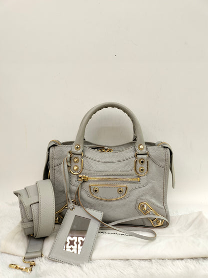 Balenciaga Mini City Edge Grey GHW