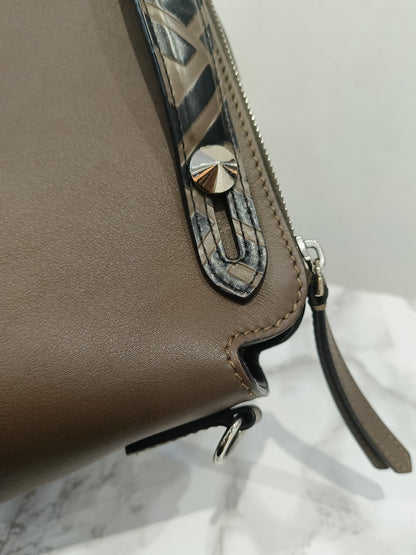 Fendi BTW Medium FF Handle Maya Brown SHW 2018
