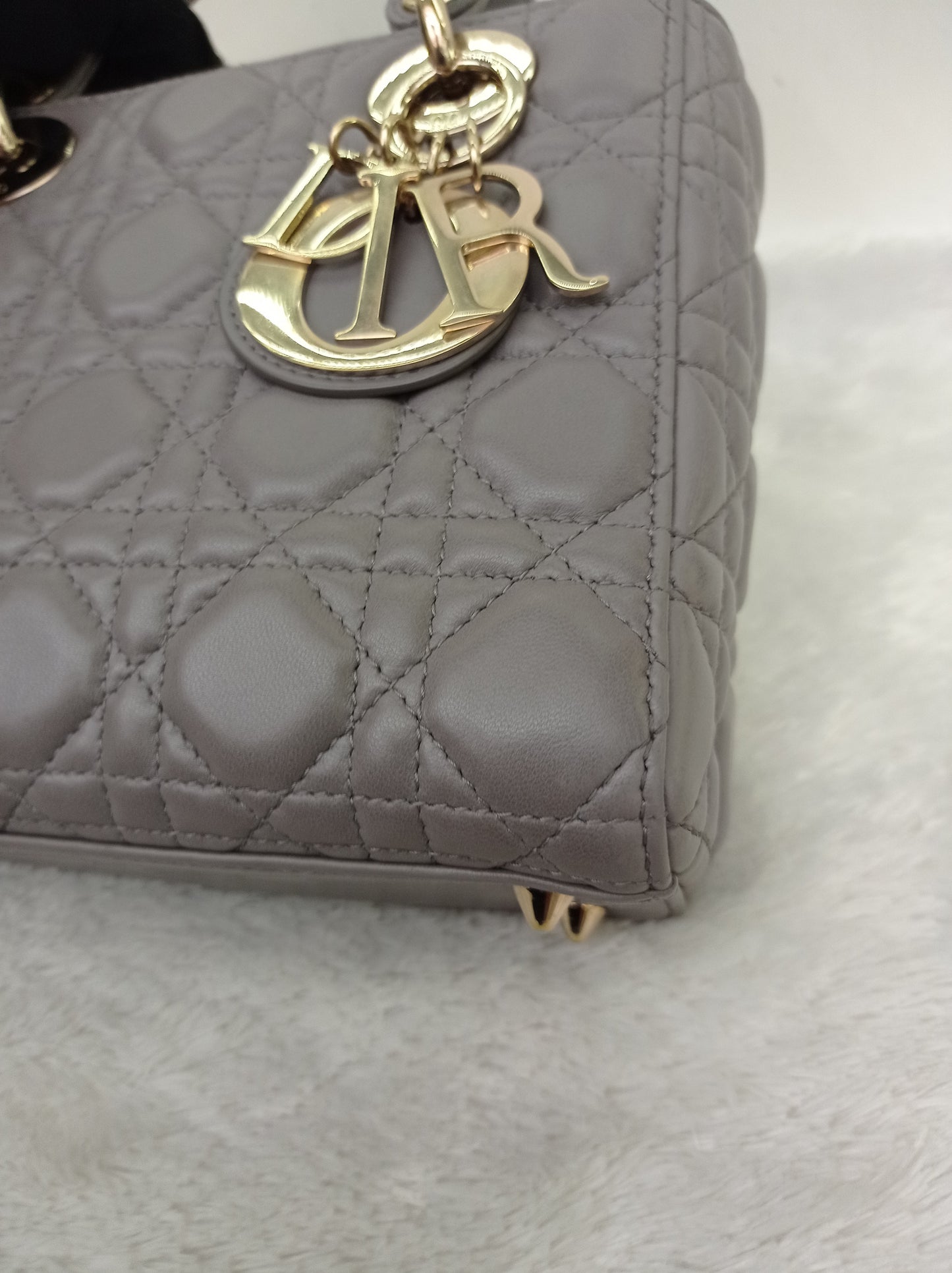 Lady Dior Small Lamb Grey GHW 2019