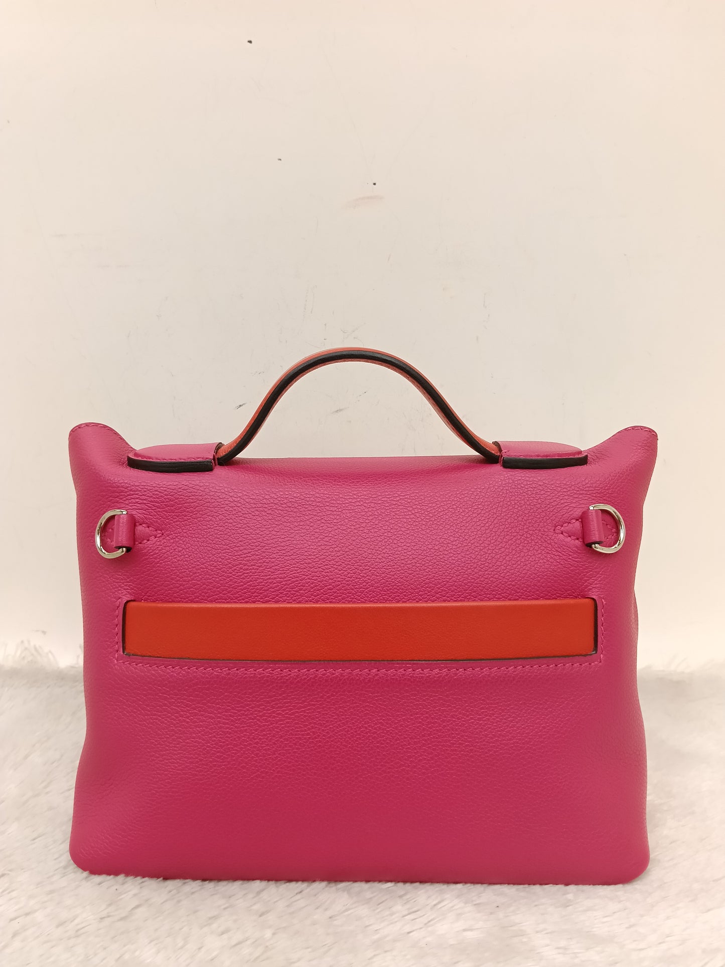 Hermes 2424 Mini Evercolour Swift Rose Mexico Rouge De Coeur PHW #Z