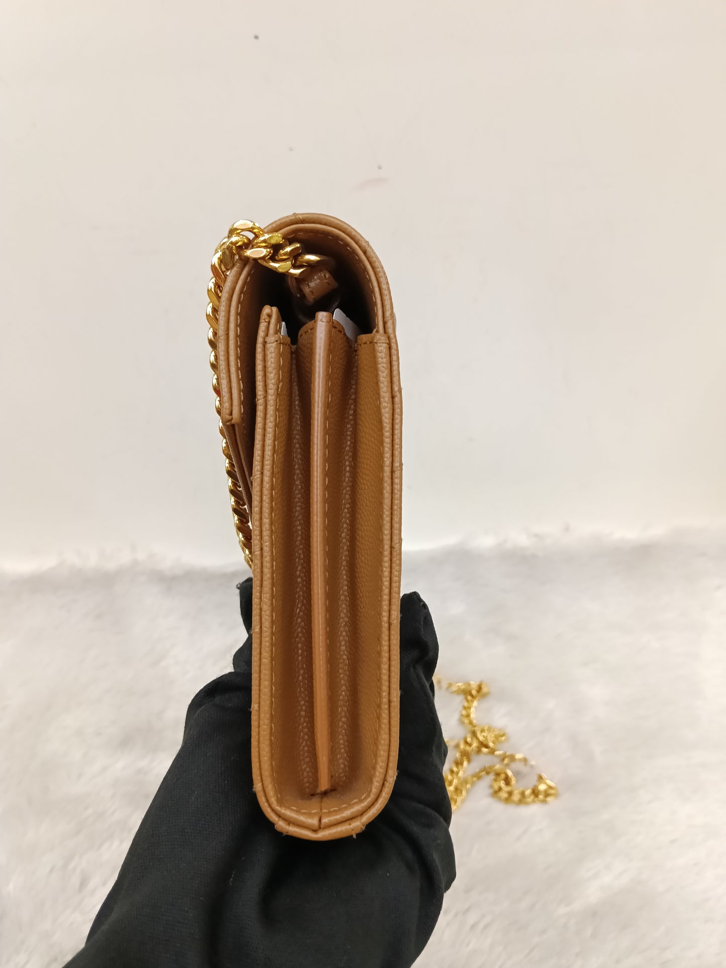 YsL WOC 22 Matelasse Monogramme Grained Caramel GHW 2021