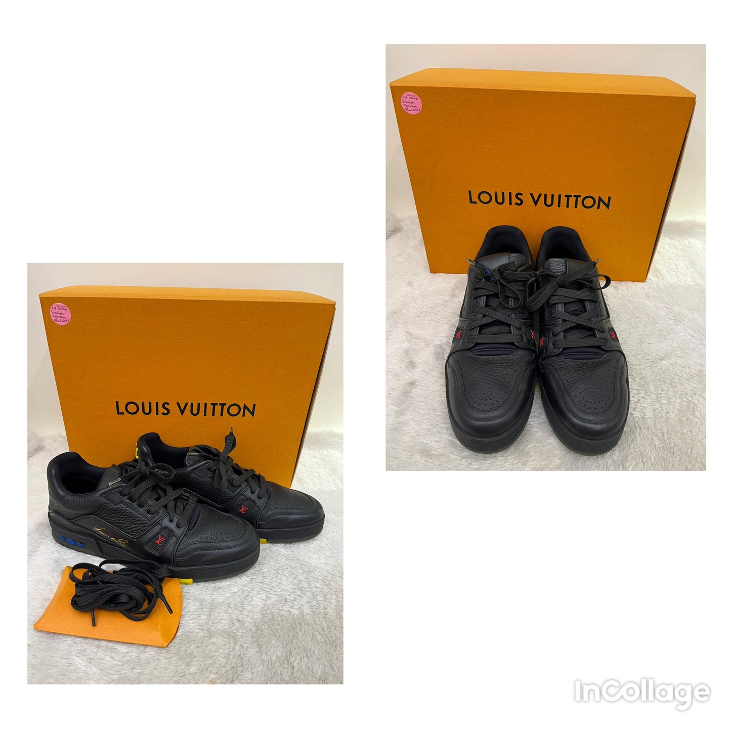 Lv Trainer Sneakers Signature Black Size 6