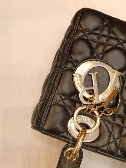 Lady Dior Small Lamb Black GHW 2019