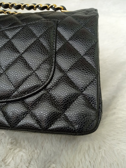 Chanel Medium Caviar Black GHW DF (CHIP)