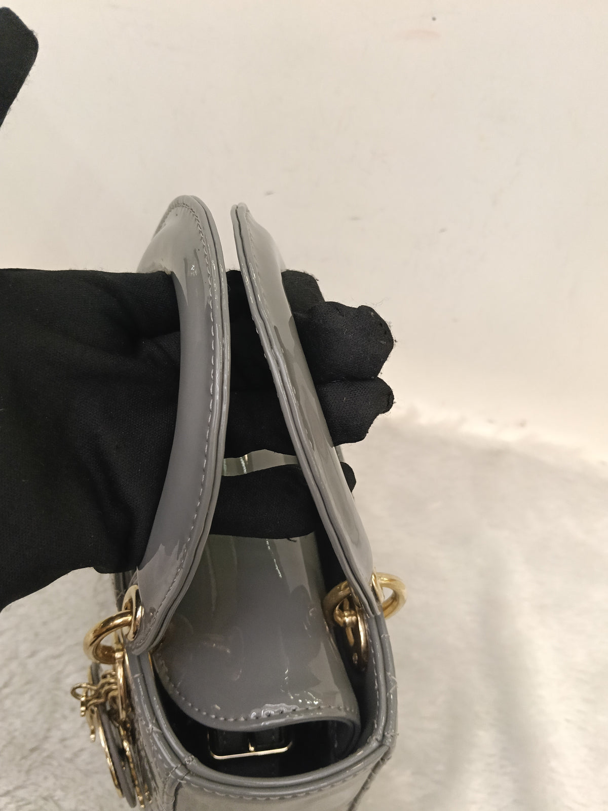 Lady Dior Small Patent Grey GHW 2021