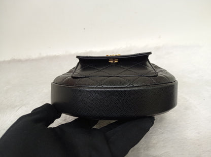 Chanel Polly Pocket Pouch Hobo Caviar Black GHW (CHIP)