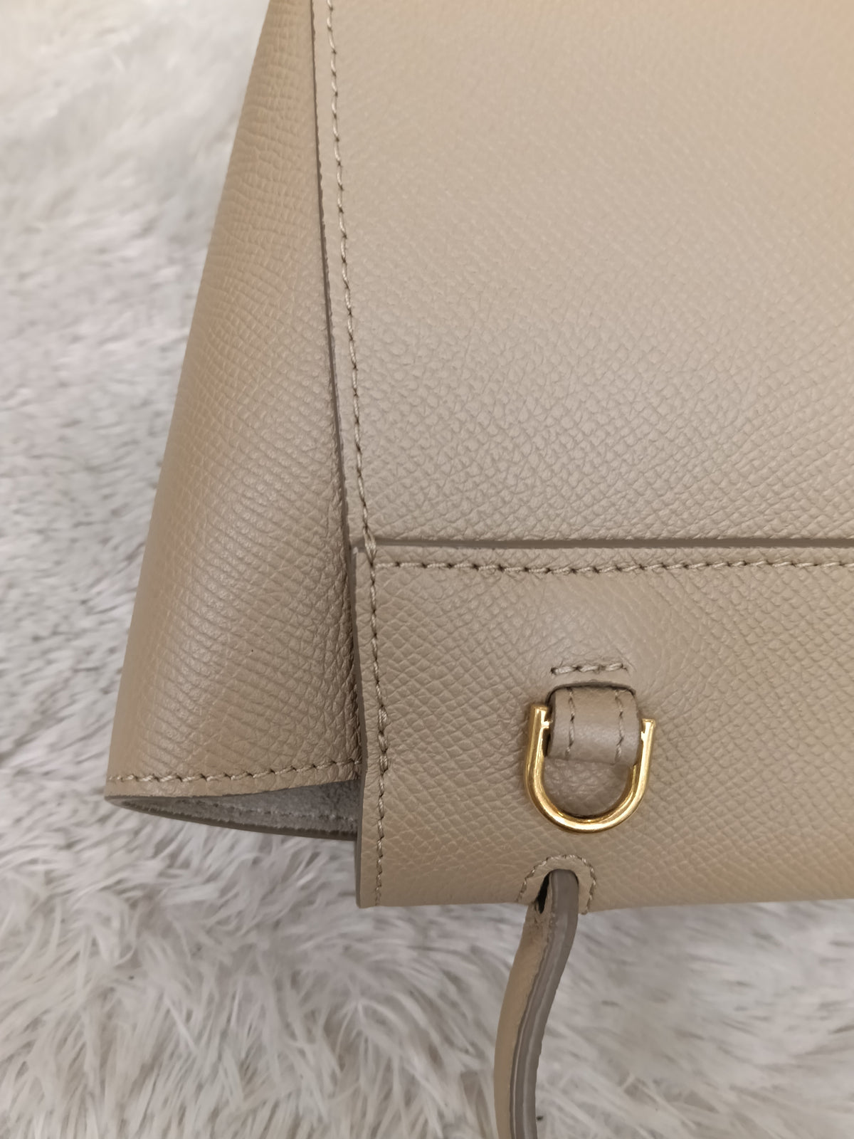 Celine Pico Belt Grained Light Taupe GHW 2020