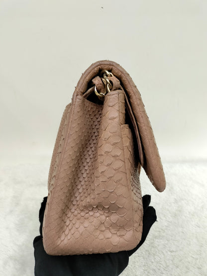 Chanel Jumbo Python Caramel GHW DF #18