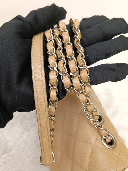 Chanel Medium Urban Companion Flap Caviar Beige SHW #25