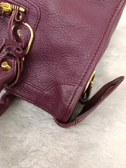 Balenciaga Small City Edge Prune GHW 2017