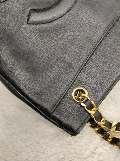 Chanel Timeless Tote Shoulder Caviar Calfskin Black GHW (broken holo)