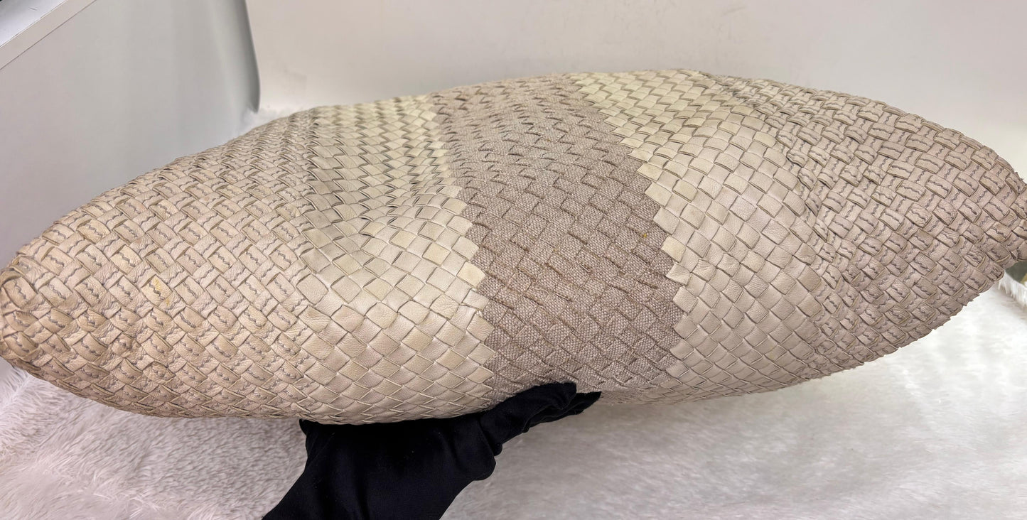 Bottega Veneta Bicolour Intrecciato Convertible Tote 3 Ways White Cream RGHW 2007