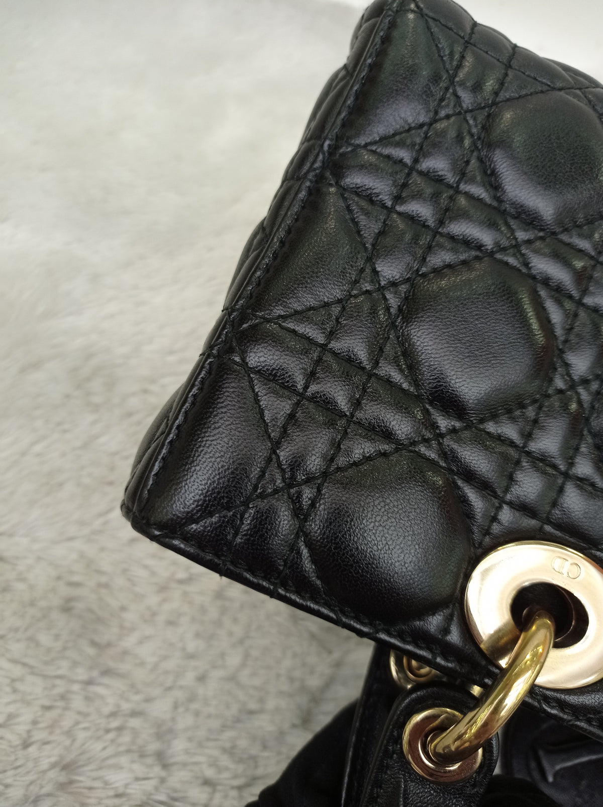 Dior Lady D'Joy Medium Lamb Black GHW 2016
