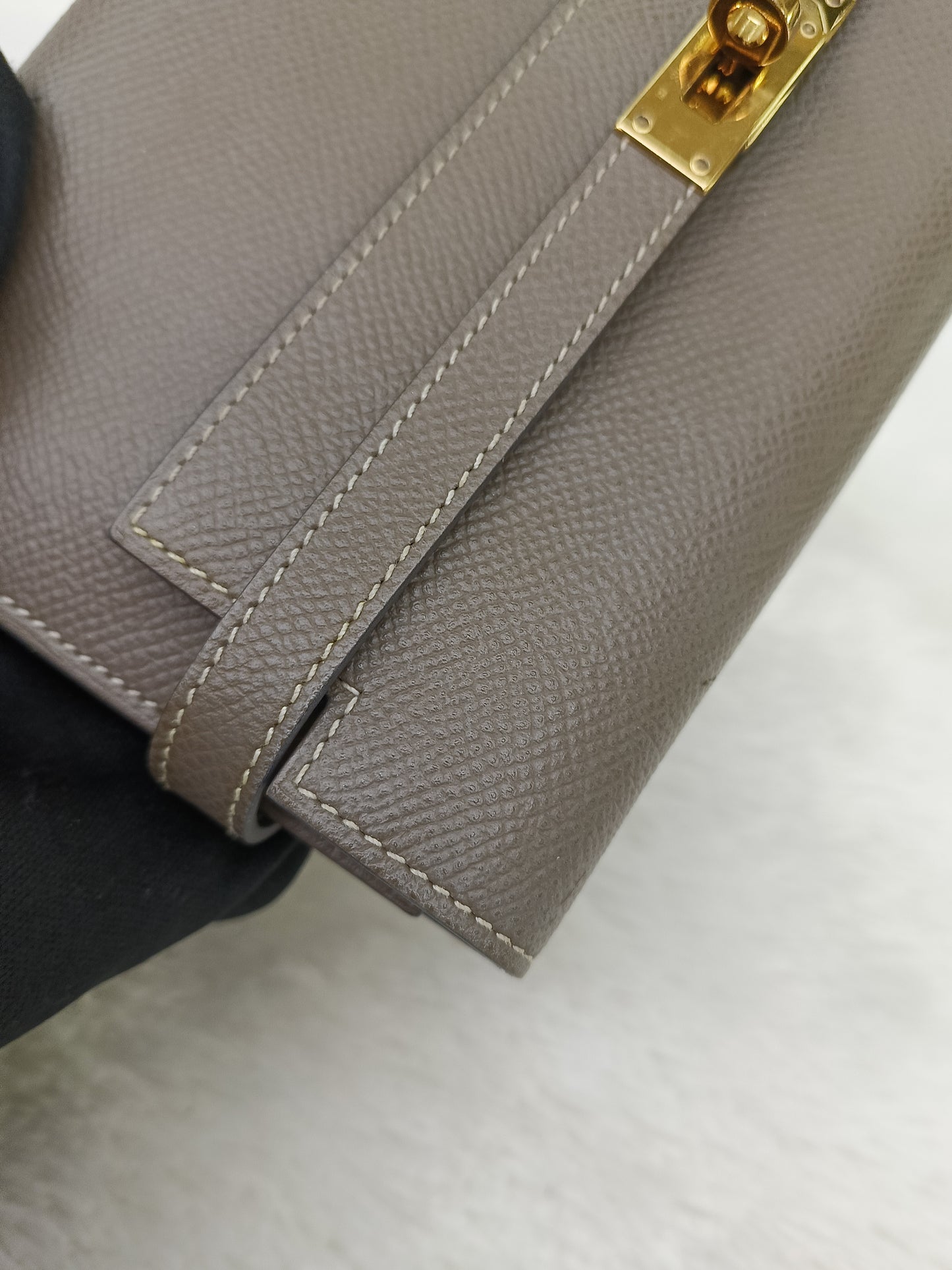 Hermes Kelly Wallet Epsom Etoupe GHW #D