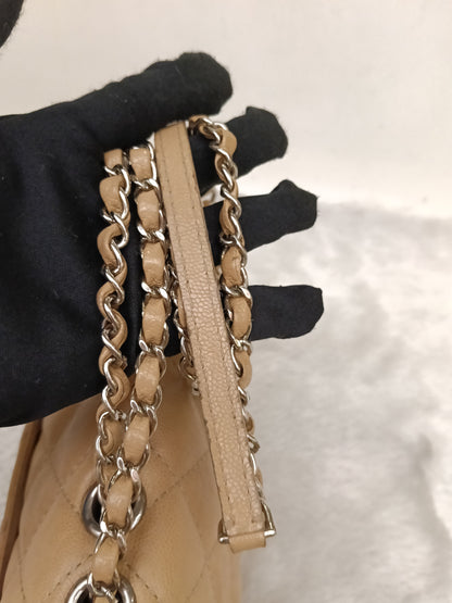 Chanel Medium Urban Companion Flap Caviar Beige SHW #25