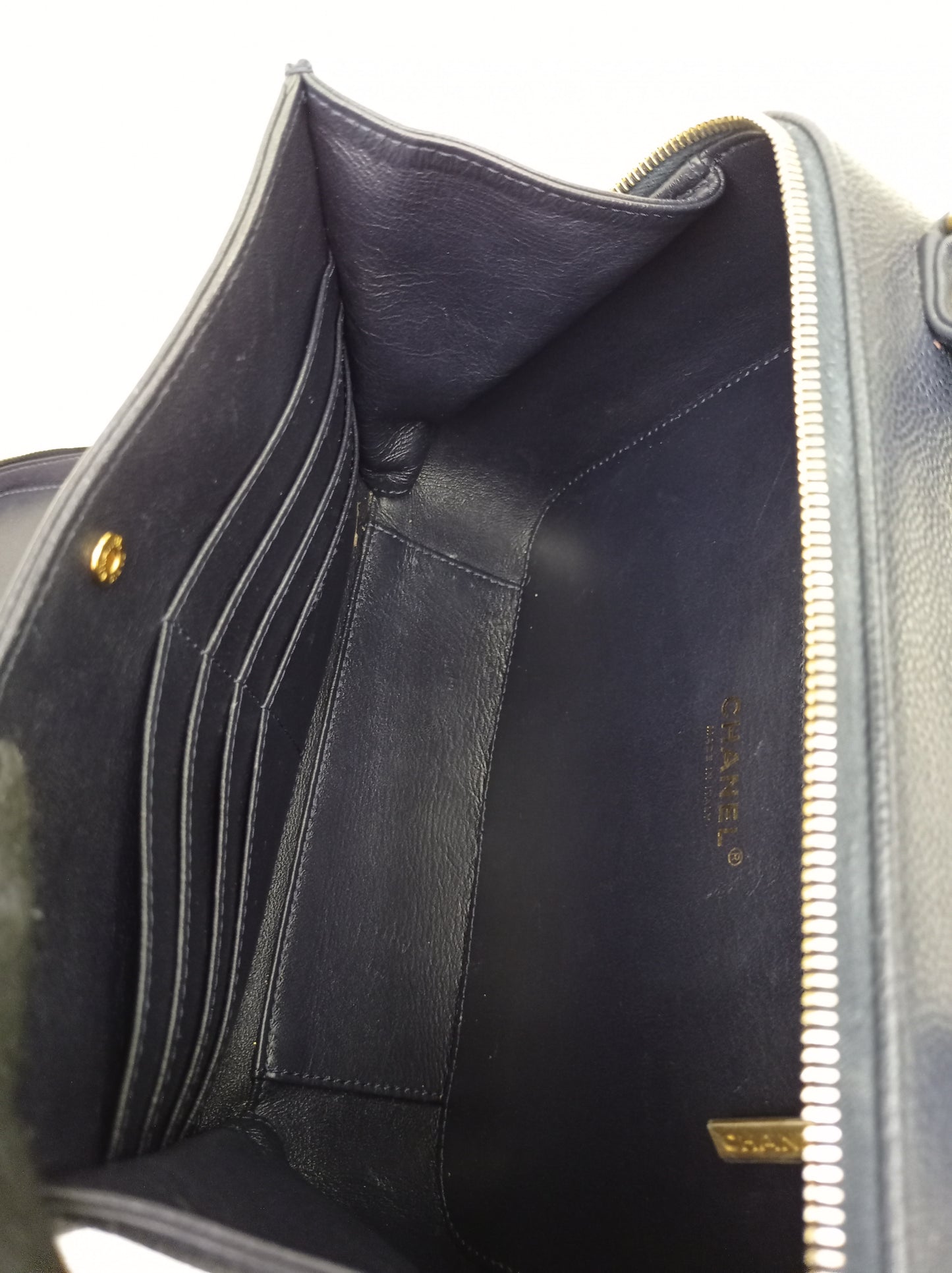 Chanel Filigree Vanity Case Large Caviar Navy GHW #27