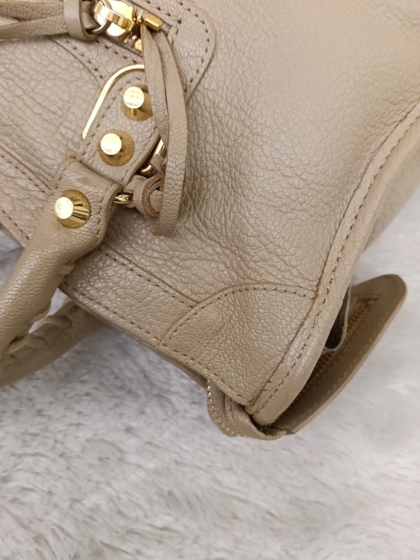 Balenciaga Small City Edge Beige GHW 2019