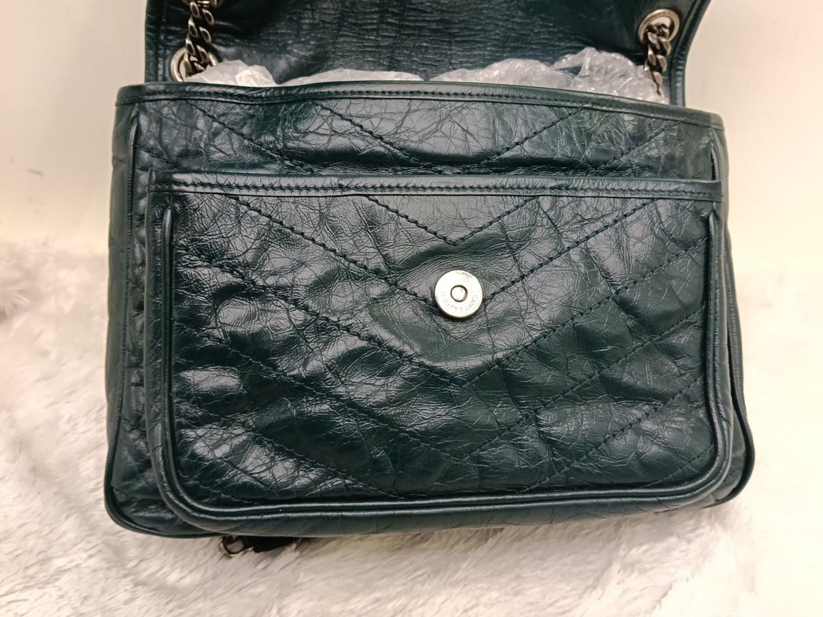 YsL Niki Medium Calfskin Emerald Green RHW 2018