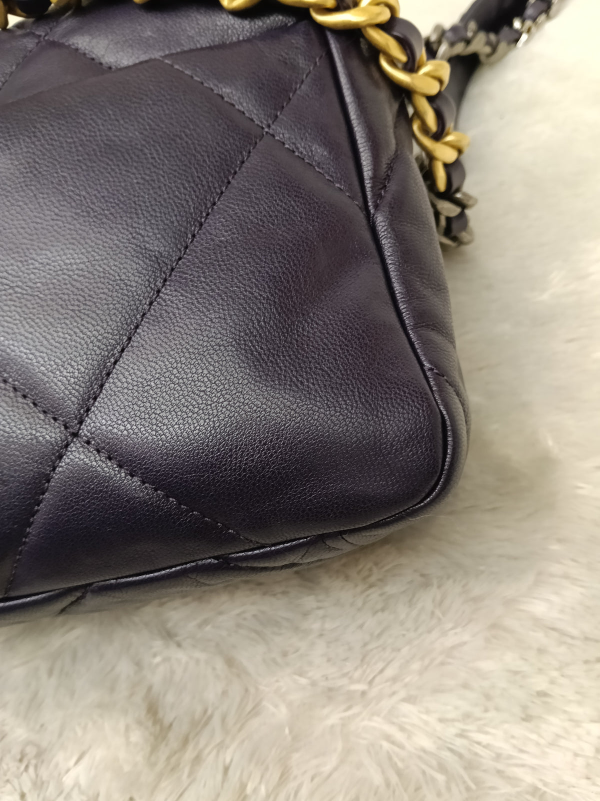 Chanel C19 Small Dark Purple GHW #30