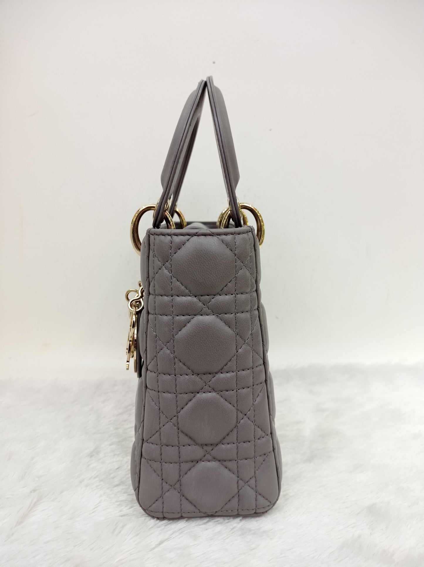 Lady Dior Small Lamb Grey GHW 2019