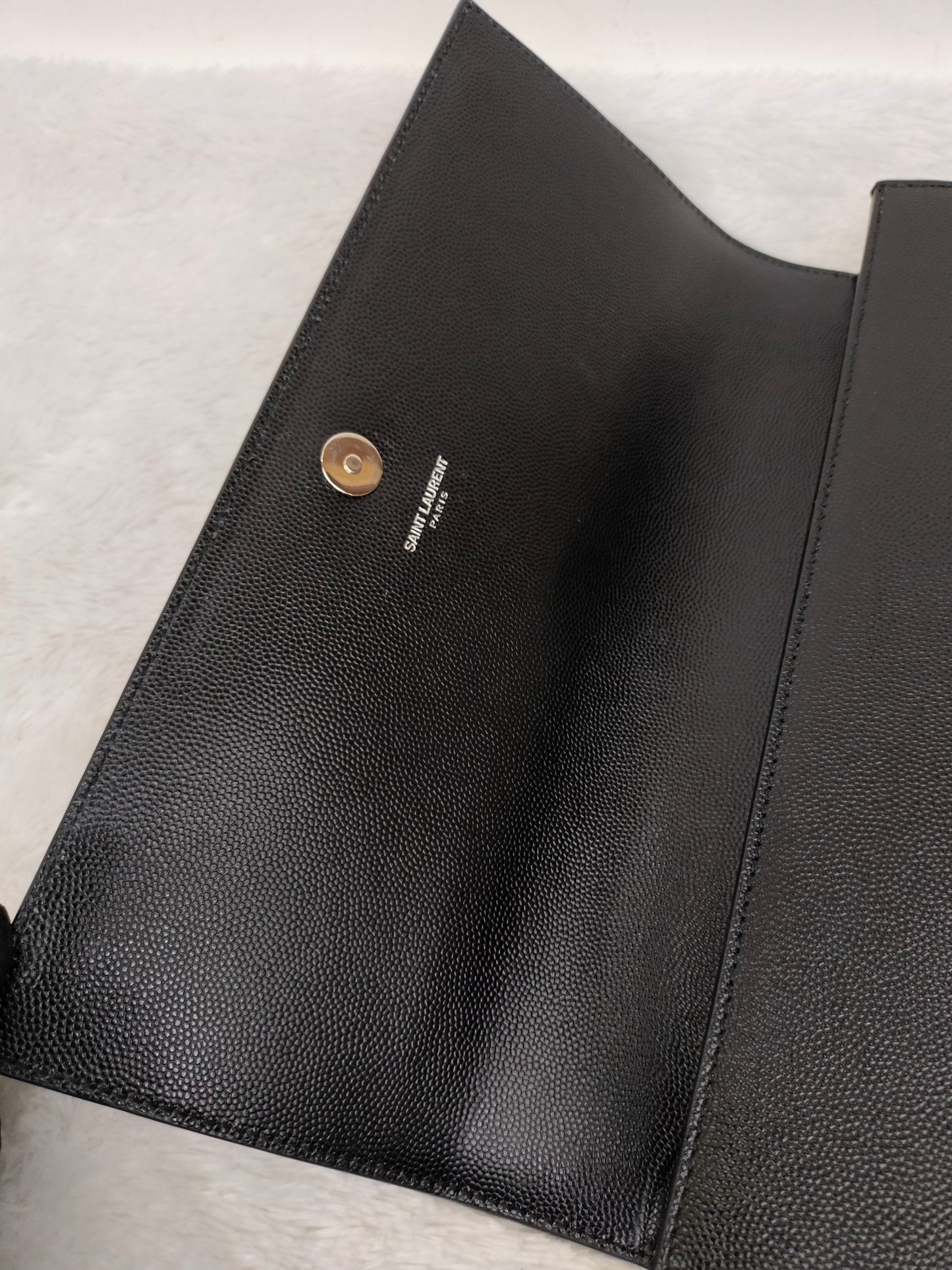 YsL Kate Cassandre Clutch Studded Grained Black SHW 2014