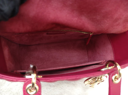 Lady Dior Medium Lamb Burgundy GHW 2020